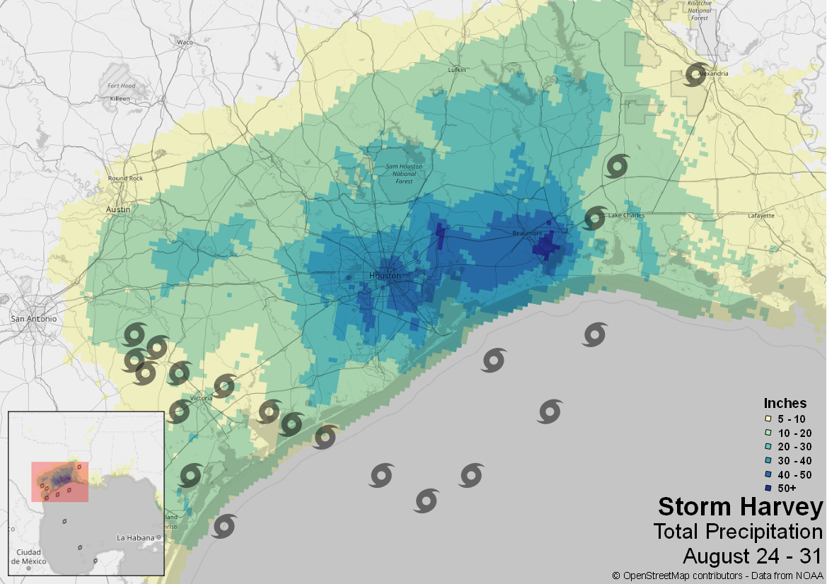 Hurricane Harvey Total Precipitation