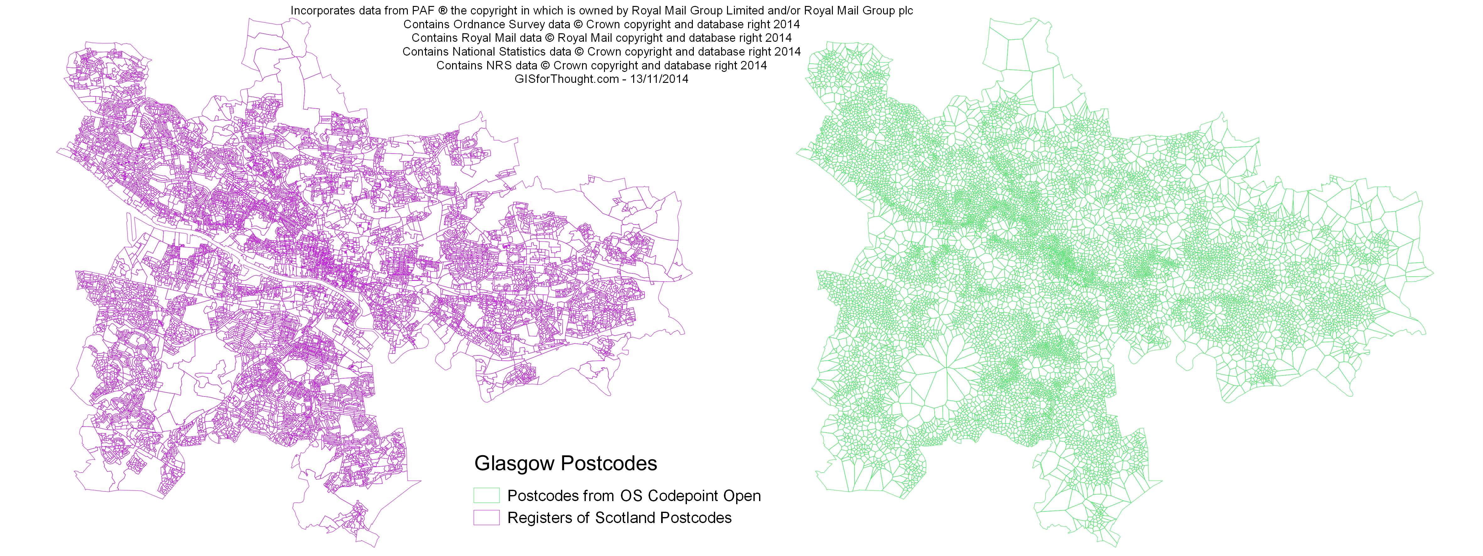 Postcode by source.